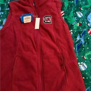 Columbia Red Fleece Vest NWT